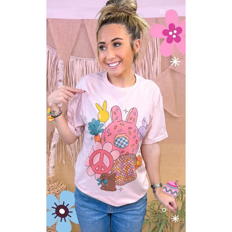 Retro Easter Vibes Graphic T-Shirt Hoodie, Sweatshirt | GrindPrints.com