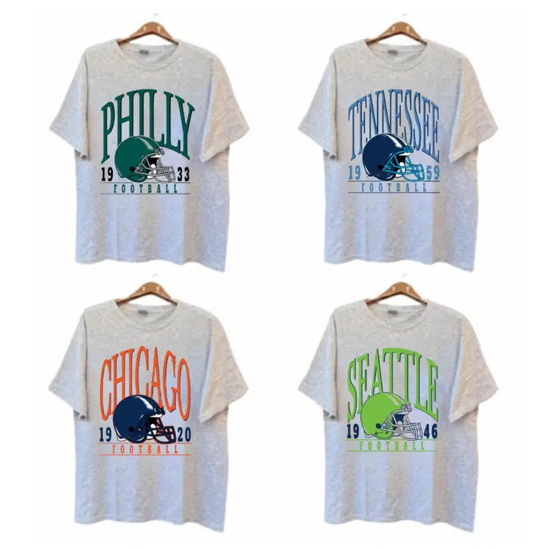 Retro Football T-Shirt - Vintage All Team Sports Collection, Gift for Sports Fans Hoodie, Sweatshirt | GrindPrints.com