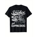 Retro Funny Old Row Smokin' Meats And Clapping Cheeks T-Shirt made in usa Hoodie, Sweatshirt | GrindPrints.com