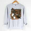 Retro Ghost Reading Books Sweatshirt, Librarian Ghost Halloween, Halloween Teacher Sweatshirt, Halloween Shirt, Teacher...