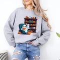 Retro Ghost Reading Books Retro Ghost Reading Books Librarian Ghost Halloween Halloween Shirt Boo School T-Shirts, Hoodie, Sweatshirt
