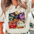 Retro Halloween Shirt Halloween Car Shirt Lightning Mcqueen Shirt Halloween Family Trip Shirt Trick Treat Shirtstyle{N002}3 T-Shirts, Hoodie, Sweatshirt