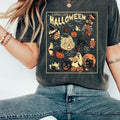 Retro Halloween Shirt, Long Live Halloween,Spooky Season Tee Pumpkin Shirt Black Cat, Unisex Classic Cotton Tee with 2...
