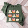 Retro Halloween sweatShirt, Coquette Halloween sweatShirt, Hallowen Pumpkin sweatShirt, Pink Pumpkin Shirt, Pumpkin...