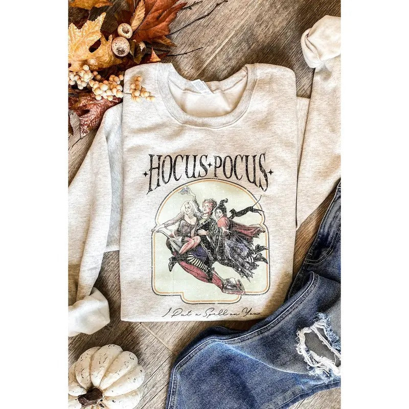 Retro Hocus Pocus Sweatshirt, Sanderson Pullover Sweatshirt, Halloween Sweatshirt T-Shirts, Hoodie | GrindPrints.com