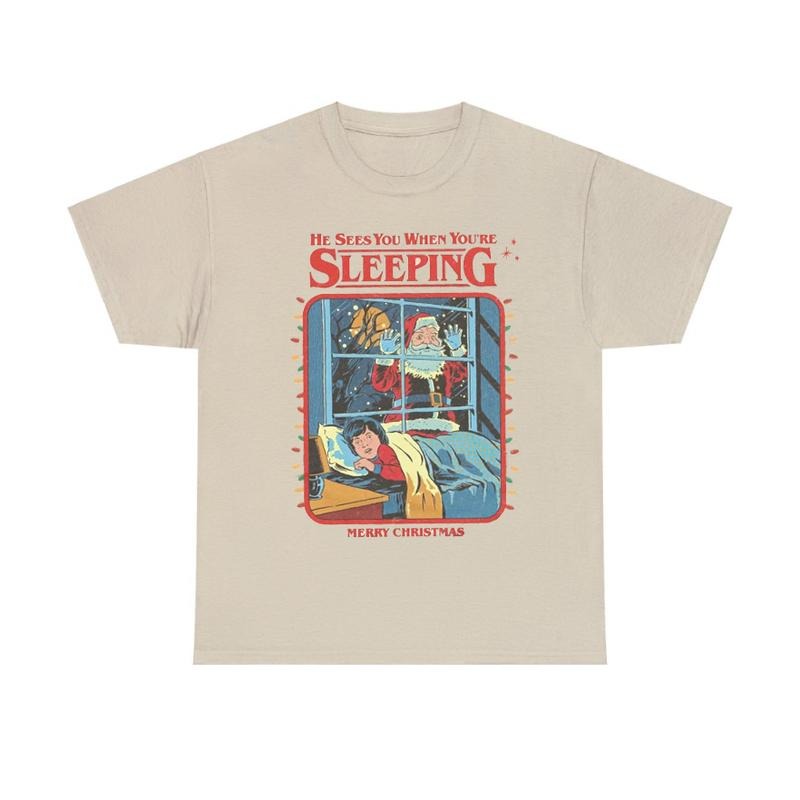 Retro Holiday T-Shirt Spooky Santa Graphic Tee Hoodie, Sweatshirt | GrindPrints.com