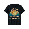 Retro Hot Pot 100% Cotton Casual Crew Neck Short Sleeve Comfort Printed Pattern Slight Stretch Regular Fit No Padding Food Lovers Thanksgiving New Year Made USA T-Shirts, Hoodie, Sweatshirt