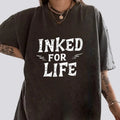 Retro Inked For Life Tattoos Are Trashy Shirt, Funny Sayings Gothic Tattoos Graphic Printed Tee, Anti Tattoos Shirt,...