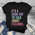 Retro It's a Good Day to Talk About Feelings T-Shirt, Social Work Gift, School Counselor Shirt, Cute Mental Health Shirt...