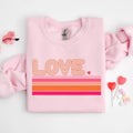 Retro Love Valentines Day Sweatshirt, Valentines Day Shirts For Woman, Heart Shirt, Cute Valentine Shirt, Valentines Day...
