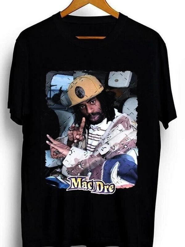 Retro Mac Dre Thizz Nation Shirt Short Sleeve Black Unisex Size S-5XL Hoodie, Sweatshirt | GrindPrints.com