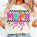 Retro Mama Coquette Bow T-Shirt, Mama Checkered T-Shirt, Mama Varsity T-Shirt, Lightning Bolt Mama T-Shirt, Mama Shirt...