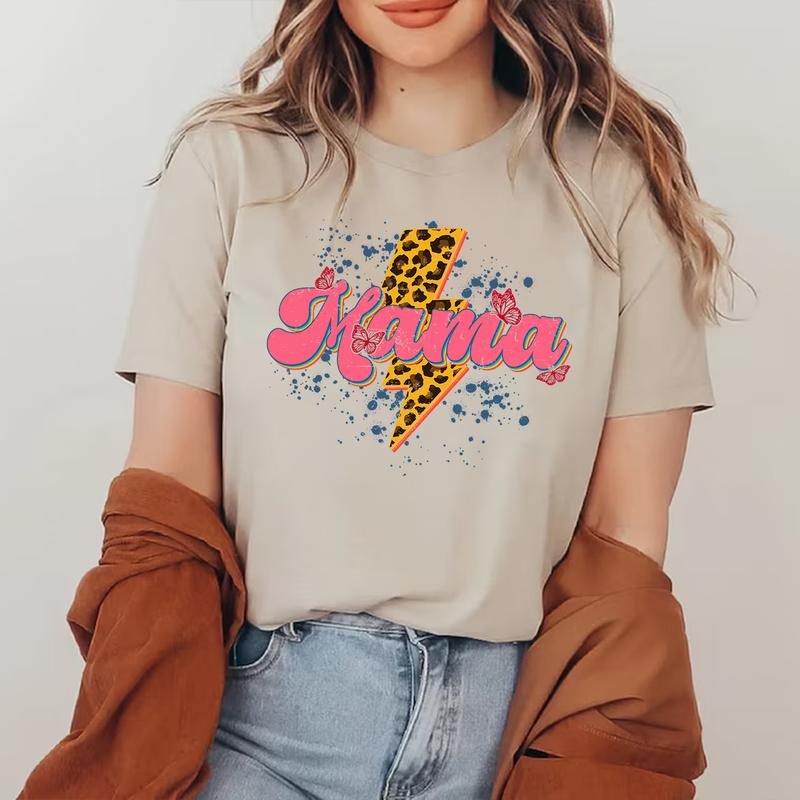 Retro Mama Vintage Mama Mom Mom Shirt Mom Cotton Fabric T-Shirts, Hoodie, Sweatshirt