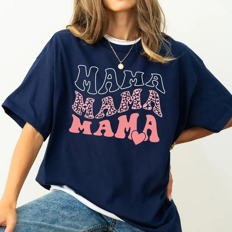 Retro Mama, Vintage Comfort Colors Tshirt, Women's Crew Neck, Crewneck Hoodie, Sweatshirt | GrindPrints.com