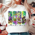 Retro Mardi Gras Tshirt Sweatshirt, Fleur De Lis, Brushstroke Mardi Gras, Mardi Gras Coquette, King Cake Shirt, Unisex...