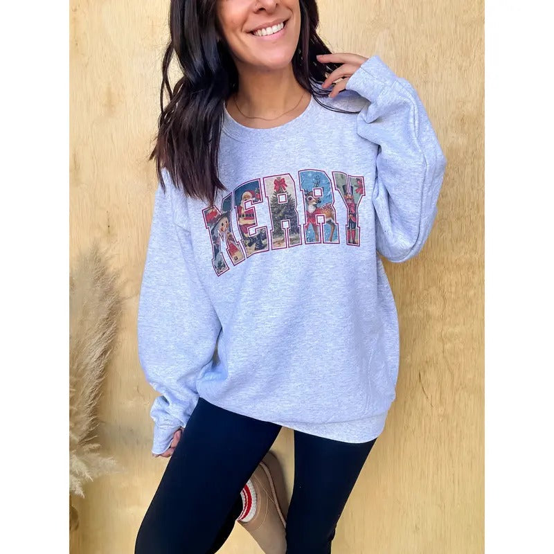 Retro Merry Graphic Top T-Shirts, Hoodie, Sweatshirt | GrindPrints.com