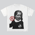 Retro Mid Finger Fck Off Portrait Graphics Cotton Unisex Y2k T-ShirtRetro Mid Finger Fck Off Portrait Graphics Cotton...