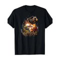 Retro Mountain Nature Animal Wildlife Forest Outdoors Bear T-Shirt, Men's T-shirt Made in USA Hoodie, Sweatshirt