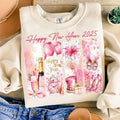 Retro New Year 2025 Sweatshirt, Hoodie, T-Shirt, New Years Shirt, Gold Glitter Disco Ball Shirt, Gold Glitter, New Year...