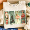 Retro Nutcracker Christmas Sweatshirt, Preppy Christmas Sweatshirt, Holiday Vibes, Nutcracker Ballet, Christmas Tree,...