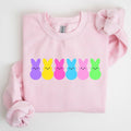 Retro Peeps, Easter Candy, Rabbit, Bunny Sweatshirt, Women's Crew Neck, Crewneck T-Shirts, Hoodie | GrindPrints.com