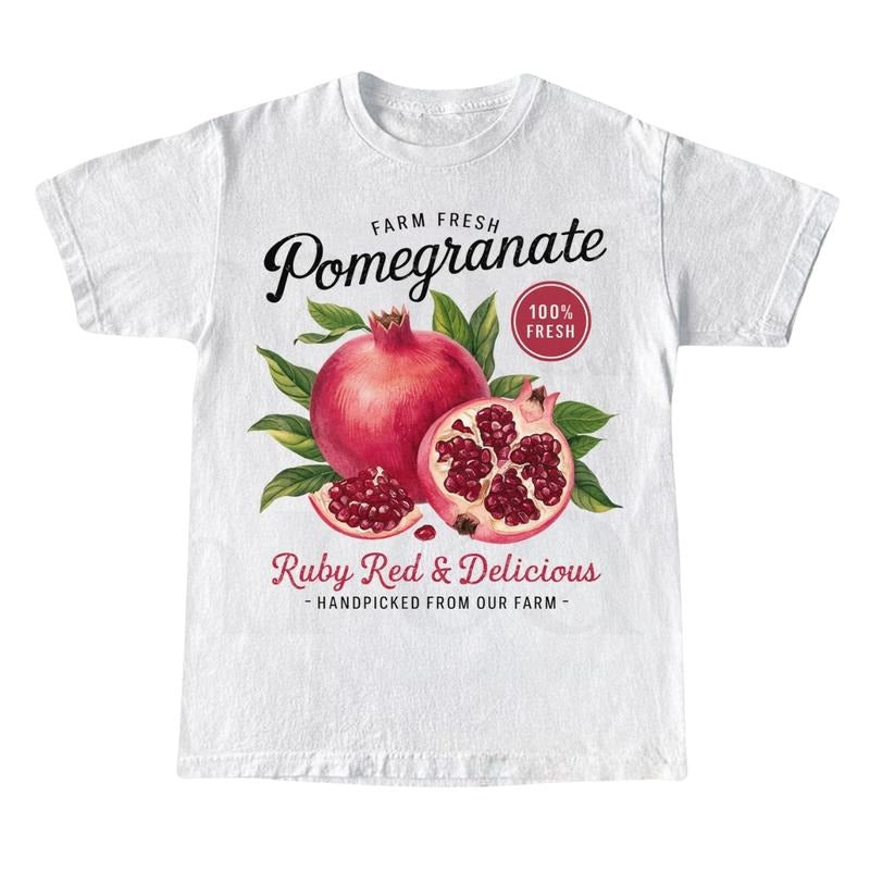 Retro Pomegranate Commercial Graphic Shirt, Vintage Pomegranate T-Shirt, Unisex Cotton Tee, y2k Style T Shirt, Cool Gift...