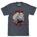Retro Popeye Made in the USA T-Shirt - Indigo Heather Hoodie, Sweatshirt | GrindPrints.com