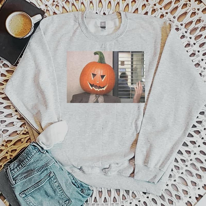 Retro Pumpkin Head Sweatshirt, 90s Halloween Shirt, Funny Pumpkin Hoodie, Funny Halloween Sweater, Spooky Season...