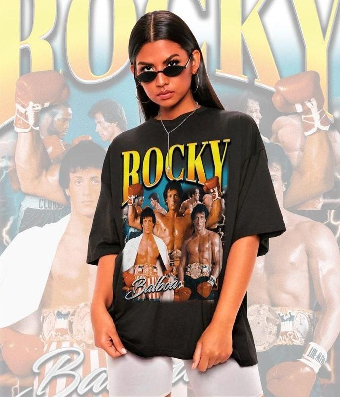 Retro Rocky Balboa Shirt -Rocky Balboa Tshirt,Rocky Balboa T-shirt Hoodie, Sweatshirt | GrindPrints.com