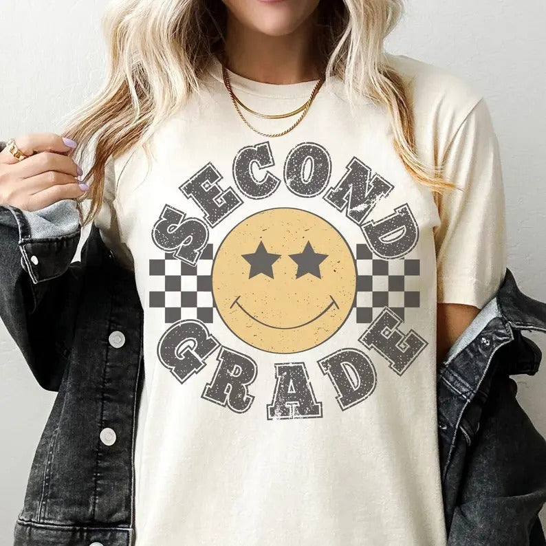Retro Second Grade Teacher Shirt, 2nd Grade Teacher shirt, First Day of School Matching TShirt, New Teacher Gift, Teacher...