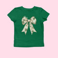 Retro Shamrock Baby Tee, Slainte Crewneck, Toile De Jouy St Patrick's Day Baby Tee, Y2K 2000's Style, Streetwear Style...