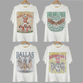 Retro Skeleton All Teams Football T-shirt, Gildan 5000 Unisex Crewneck Sport Classic T-Shirt All Teams Football, White...
