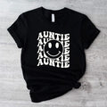 Retro Smile Face Auntie T-shirt, Promoted To Aunt Shirt, Pregnancy Announcement For Auntie, Sister Birthday Gift Tee, New...
