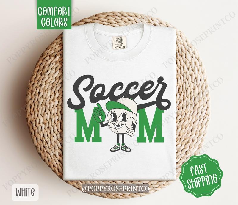 Retro Soccer Mom Comfort Colors, Mom Tee, Soccer Mom Women's Tshirt Hoodie, Sweatshirt | GrindPrints.com
