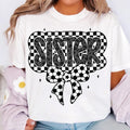 Retro Soccer Sister T-Shirt, Soccer Sister T-Shirt, Soccer Coquette T-Shirt, Game Day Soccer Bow T-Shirt, Checkered...