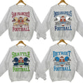 Retro Sport Grey Crewneck - Sweatshirt for All Teams Football Fans T-Shirts, Hoodie | GrindPrints.com