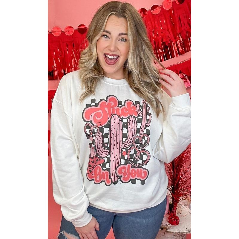 Retro Stuck on You Graphic Sweatshirt T-Shirts, Hoodie | GrindPrints.com