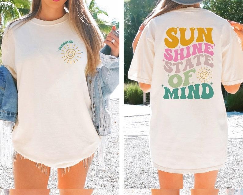 Retro Sun Shine On My Mind Shirt, Oversized Tshirt, Beach Shirt, Lounge Shirt, Weekend Lake Shirt, Funny Graphic Tee...