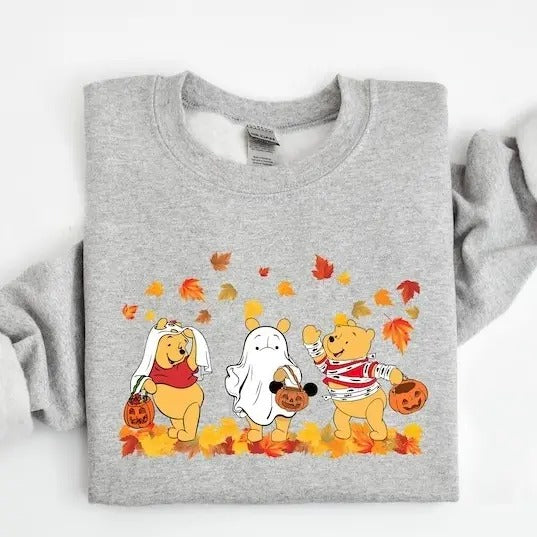 Retro Sweatshirt, Winnie The  Halloween Sweatshirt, Spooky Season Sweatshirt, Fall Sweatshirt, Halloween Sweatshirt...