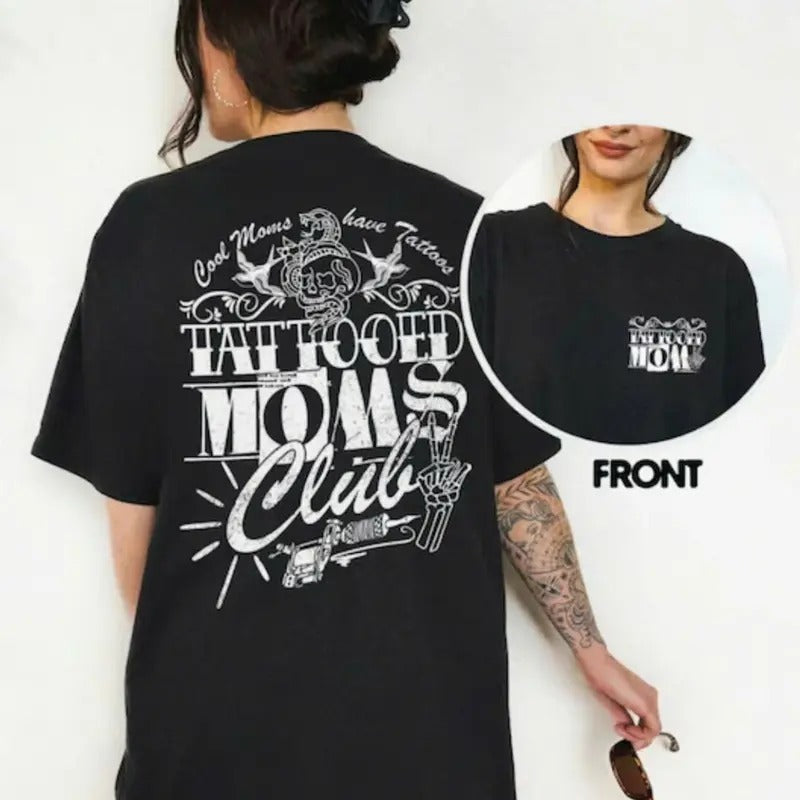 Retro Tattoos Are Trashy Shirt 2-side, Funny Sayings Funny Gift For Tattoos Lover, Oversized Women's Tops Tee Sweatshirt...