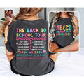 Retro Teacher Tour Shirt ABCD Teacher Tour Back School Shirt End Year Teacher Teacher Elementary School T-Shirts, Hoodie, Sweatshirt