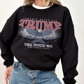 Retro Trummp 2024 Election Crewneck Take America Back Republican Sweatshirt Vintage Style MAGA Sweater Eagle Graphic...