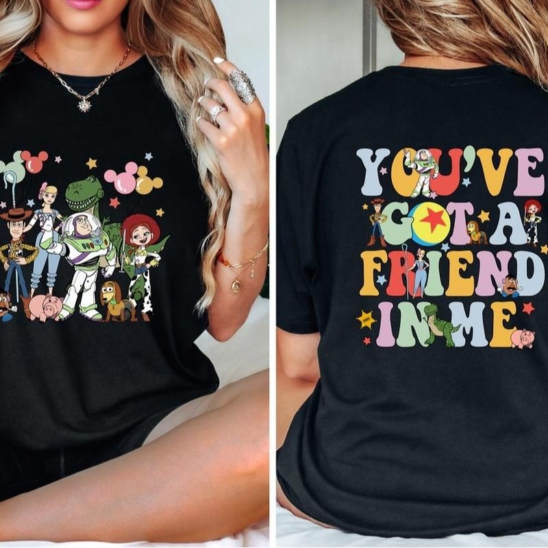 Retro Two Side Toy Shirt, Toy World Shirt, You Ve Got A Friend In Me Shirt, Toy Lovers Movie Characters Shirt Casual...