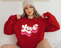 Retro Valentines Sweatshirt, Retro Love Sweater, Valentines Day , Love T-Shirts, Hoodie | GrindPrints.com