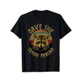 Retro Vintage Save The Trash Pandas Funny Raccoon Animal T-Shirt Made in USA Hoodie, Sweatshirt | GrindPrints.com