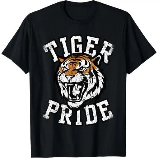 Retro Vintage Tiger Pride Tiger Mascot School Sports Team T-Shirt Made in USA Hoodie, Sweatshirt | GrindPrints.com