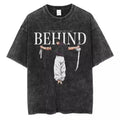 Retro Washed T-shirt Jujutsu Kaisen Fushiguro Megumi Fashion Short Sleeves Casual Cotton Hoodie, Sweatshirt | GrindPrints.com