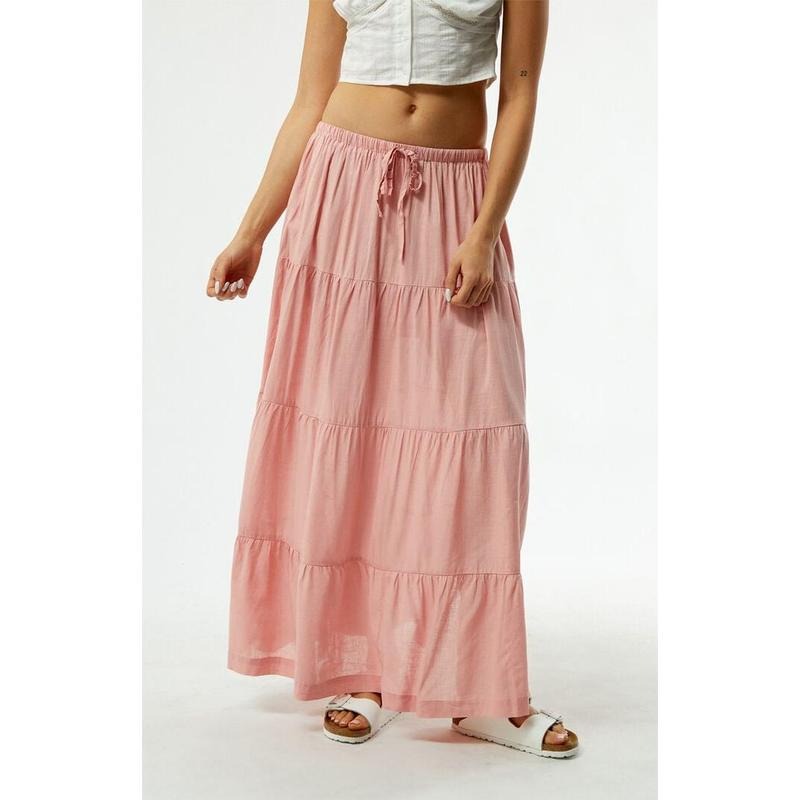 Rhythm Women's Classic Tiered Maxi Skirt - Multicolor T-Shirts, Hoodie, Sweatshirt | GrindPrints.com