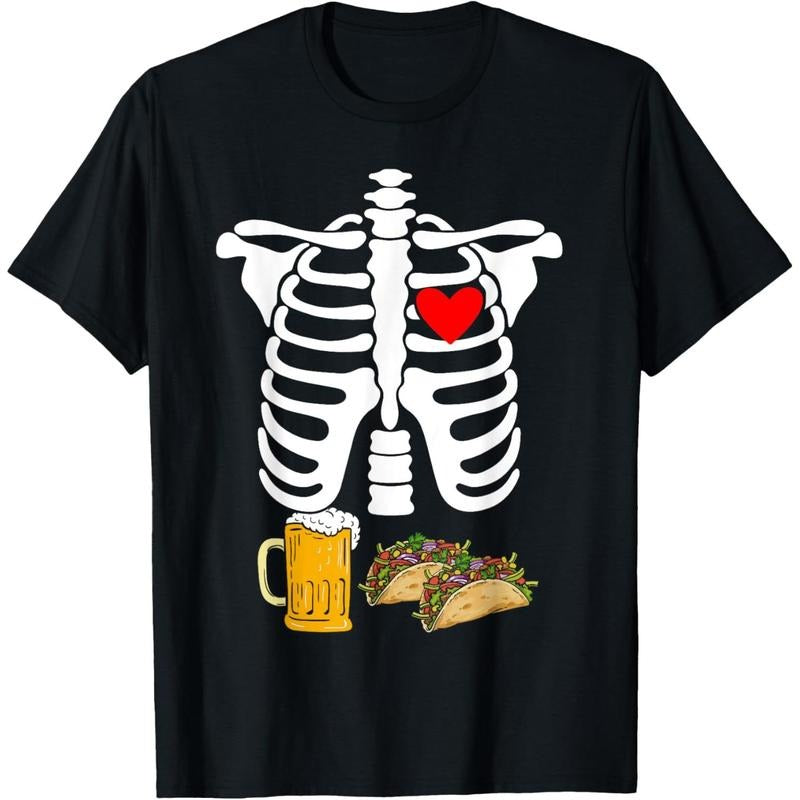 Rib Cage Skeleton X Ray Drink Beer Taco Halloween Costume Made Usa T-Shirts, Hoodie, Sweatshirt