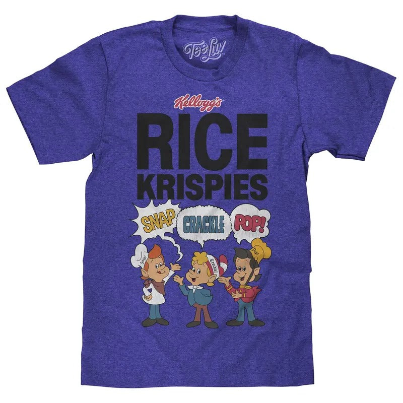 Rice Krispies Snap, Crackle, and Pop T-Shirt - Royal Blue Heather Hoodie, Sweatshirt | GrindPrints.com